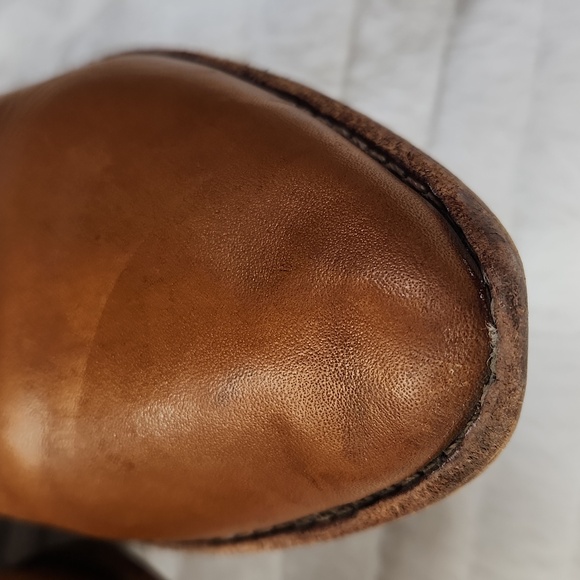 Madewell Charley Size 8.5 M Chestnut Brown Leather Booties Zip Cowboy Western - Picture 6 of 14